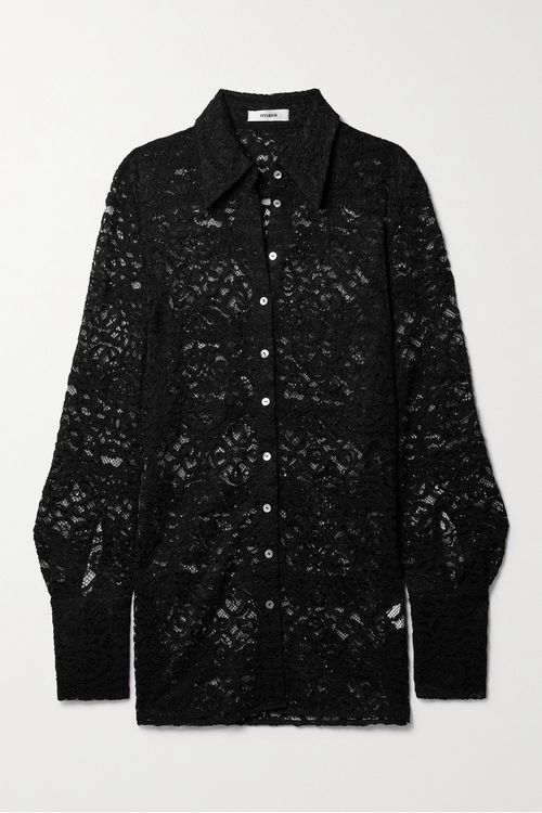The Emma Corded Lace Shirt - Black