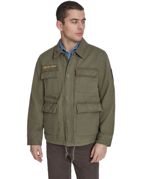 Men's Classic-Fit Four Pockets Field Jacket - Olive