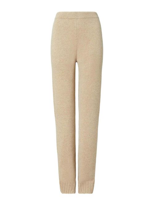 Melange Oatmeal Wool Trousers