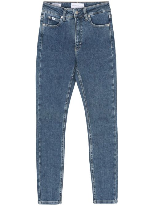 High-rise skinny jeans - Blue