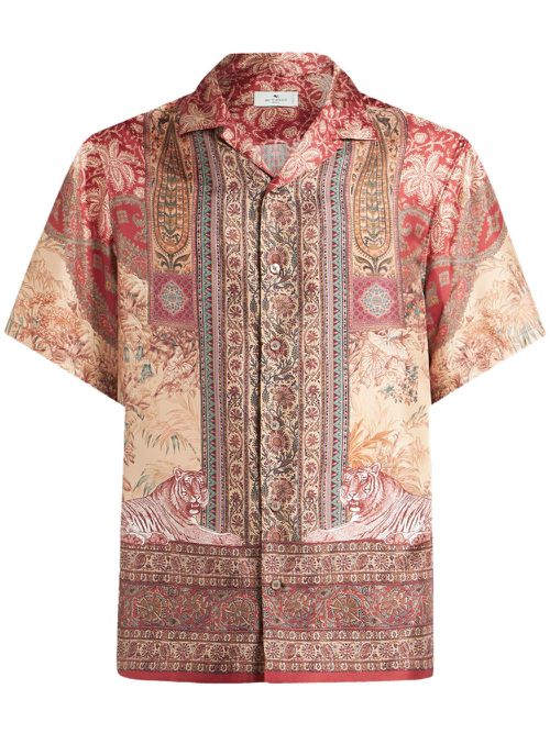 Paisley-print shirt - Neutrals