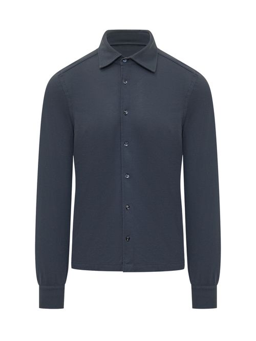 Dark Blue Regular Solid Shirt