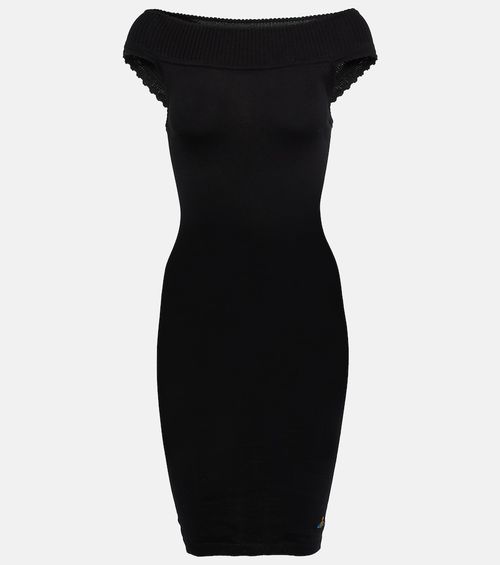 Embroidered cotton minidress