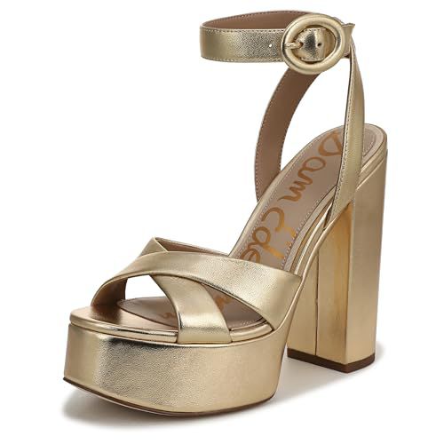 Sam Edelman Women's Savannah Heeled Sandal Amber Gold