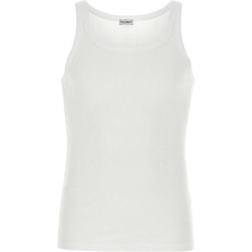 Dolce & Gabbana White Cotton Marcello Tank Top