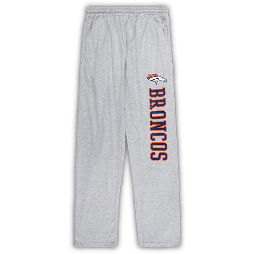 Men's Navy/Heather Gray Denver Broncos Big & Tall T-Shirt & Pajama Pants Sleep Set - 4xb