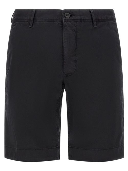 Cotton Bermuda Shorts — Black