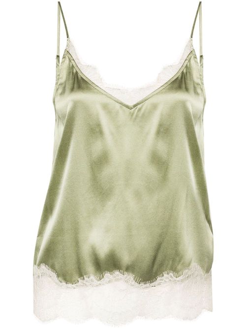 Tia floral-lace top - Green