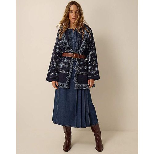 Monsoon Payton Paisley Fringe Cardigan