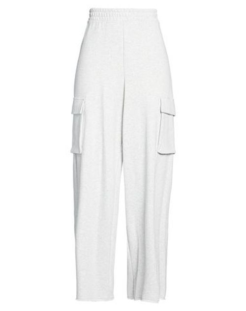 Woman Pants Light grey Size S Cotton