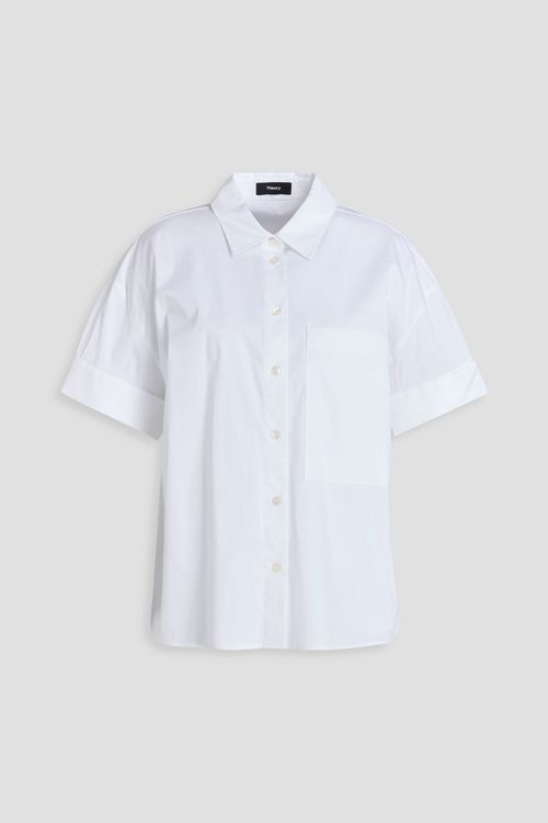 Cotton-blend shirt - White - L