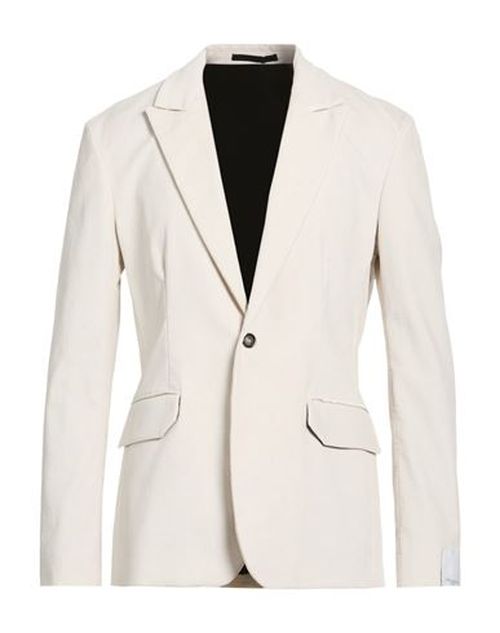 Man Blazer Off white Size 36 Cotton, Polyester, Elastane