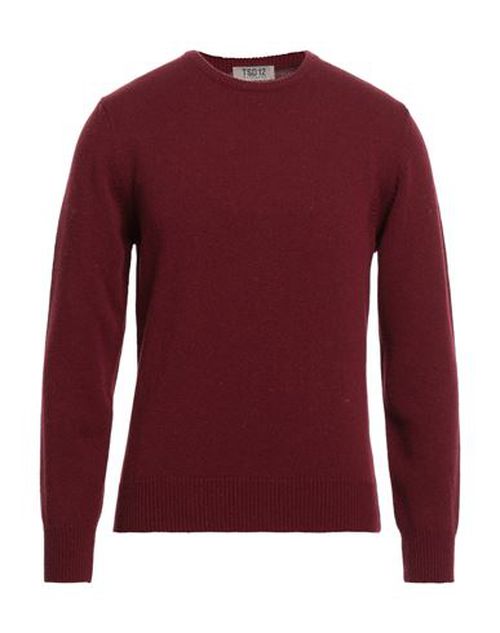 Man Sweater Burgundy Size M Lambswool, Polyamide