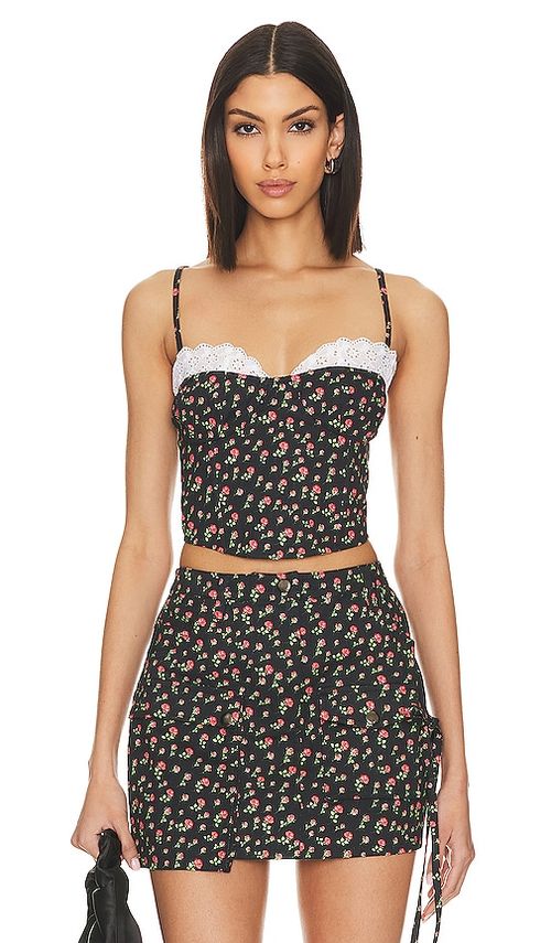 For Love & Lemons OBERTEIL CAMILLE in Black. Größe M. Also in L
