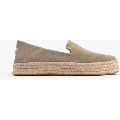 Toms Carolina Womens Espadrille Natural - Cream Suede