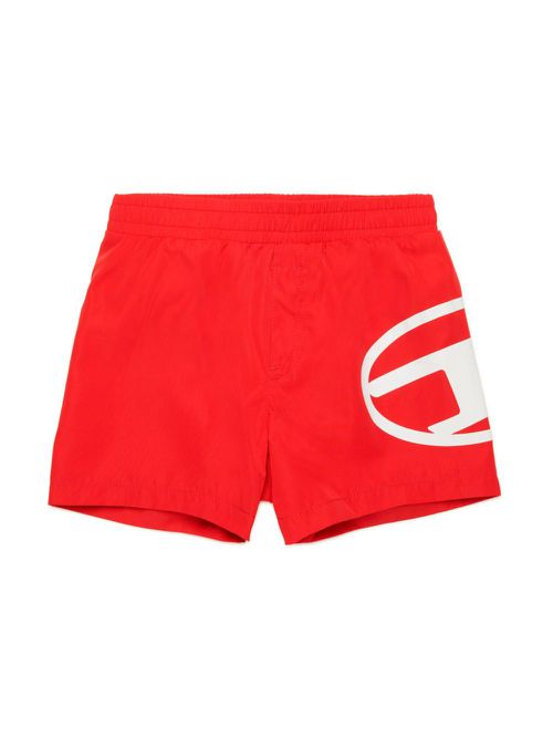Logo-print swim shorts - Red