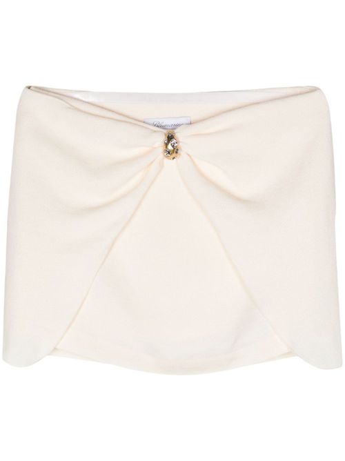 Low-rise crepe miniskirt - Neutrals