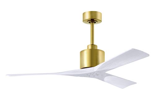 Nan 6-Speed Ceiling Fan in Brushed Brass with Matte White blade