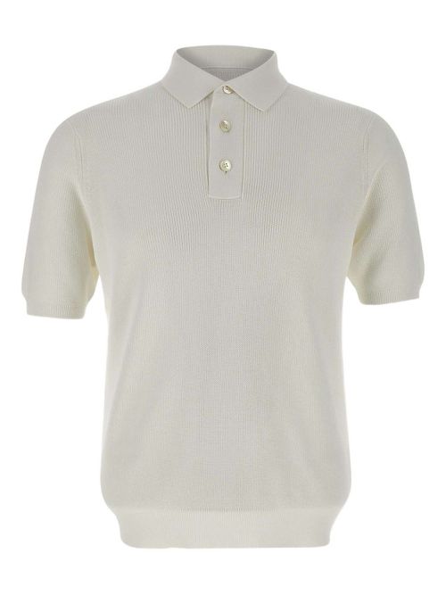 Cotton polo shirt - White