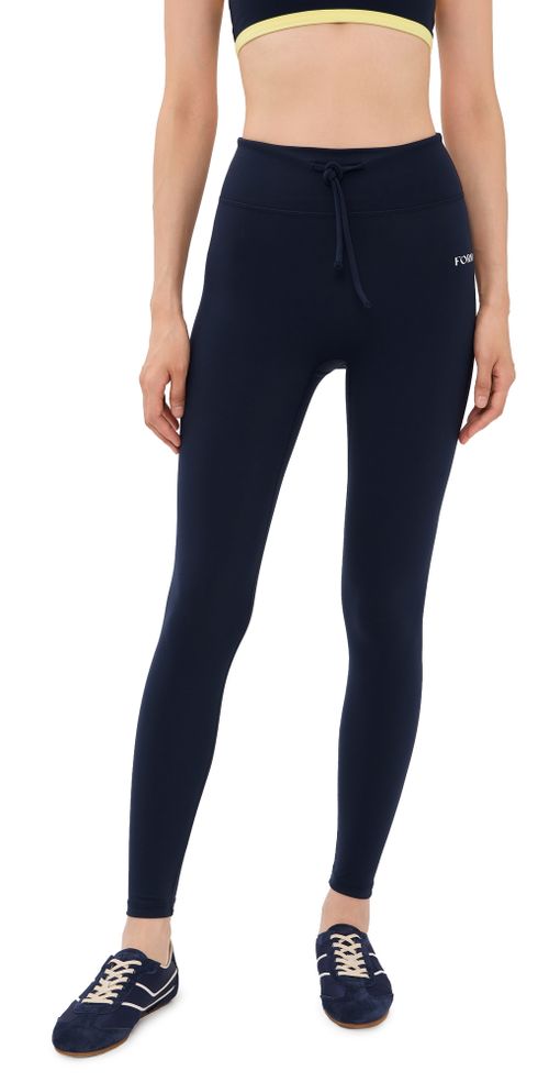 Drawstring Leggings Navy