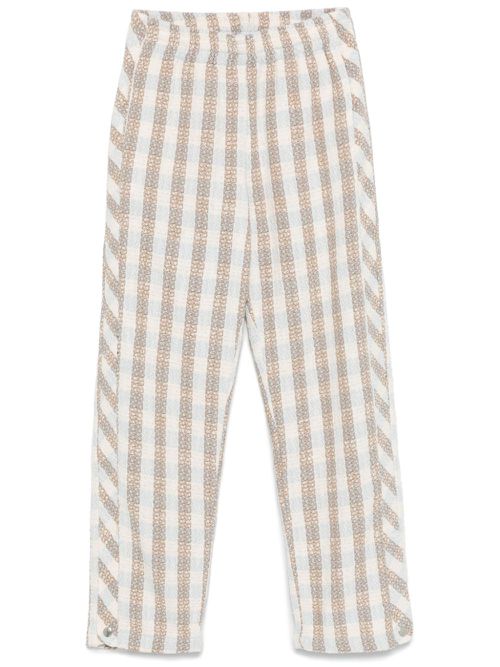 Checked bouclé trousers - Neutrals