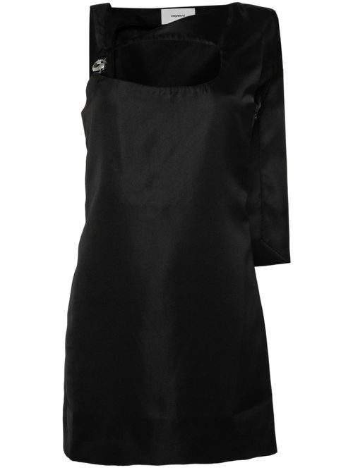Cut-out detailed cape dress - Black
