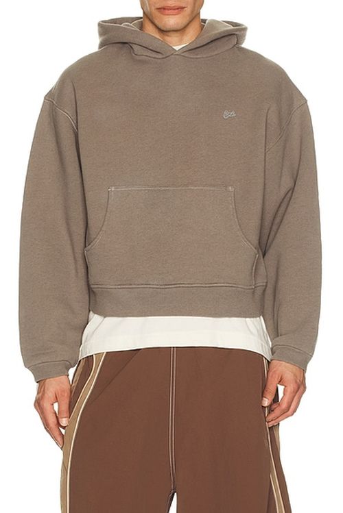 ERL Unisex Heathered Hoodie Knit in Taupe - Taupe. M also in