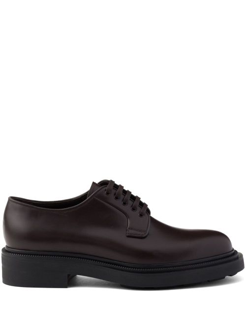 Brushed leather shoes - Brown