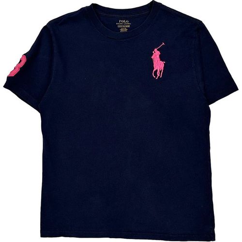 Polo By Ralph Lauren Graphic T-Shirt - Large Navy Cotton