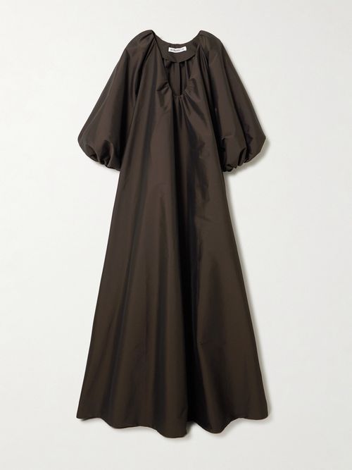 George Gathered Taffeta Gown - Brown
