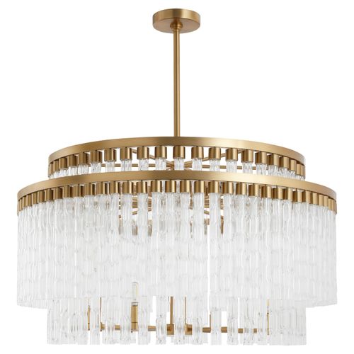Aged Brass Chandelier from the Nobel Collection