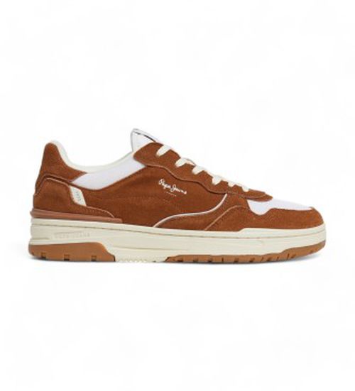 Pepe Jeans for man. PMS00033 Chester Air M brown leather shoes (46), Flat, Laces, Casual