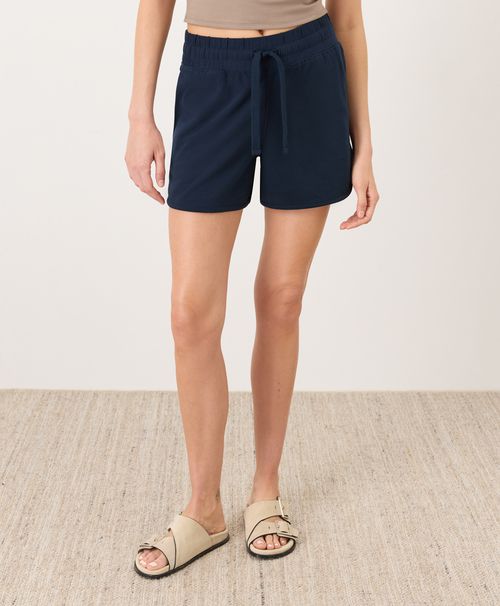 Women's Navy CloudKnit Curved Hem Short