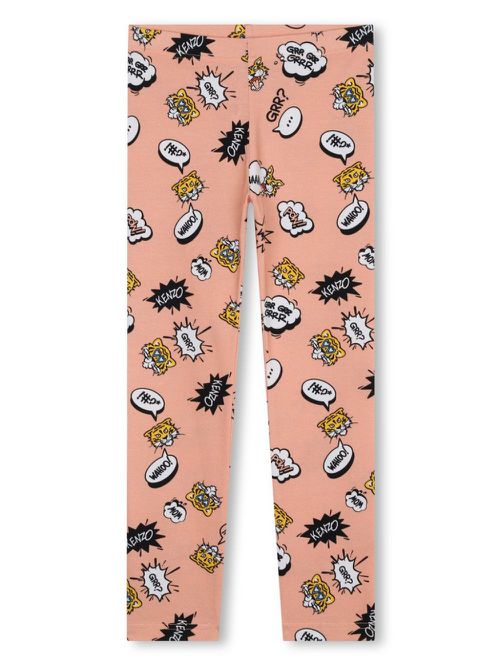 Tiger-print jersey leggings - Neutrals