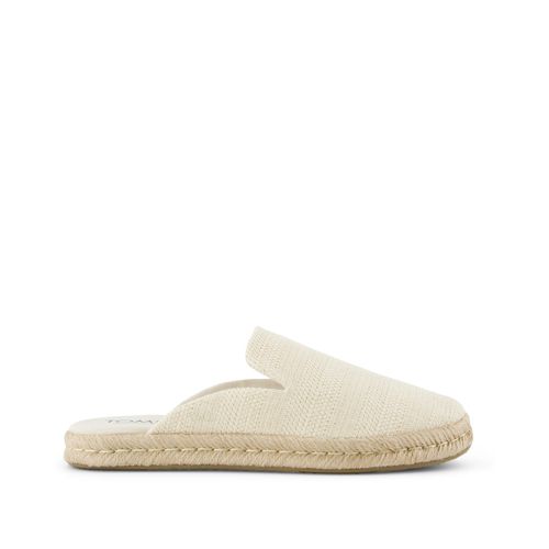 Women's Santiago Mule Espadrille Undyed Metallic Linen Stripe Slip On