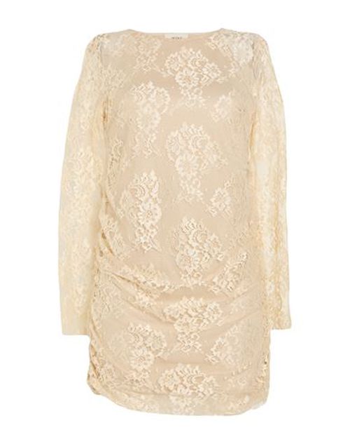 Woman Mini dress Beige Size M Polyester