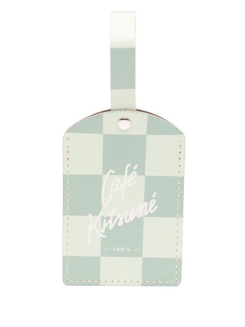 CAFÉ KITSUNÉ logo luggage tag - Green