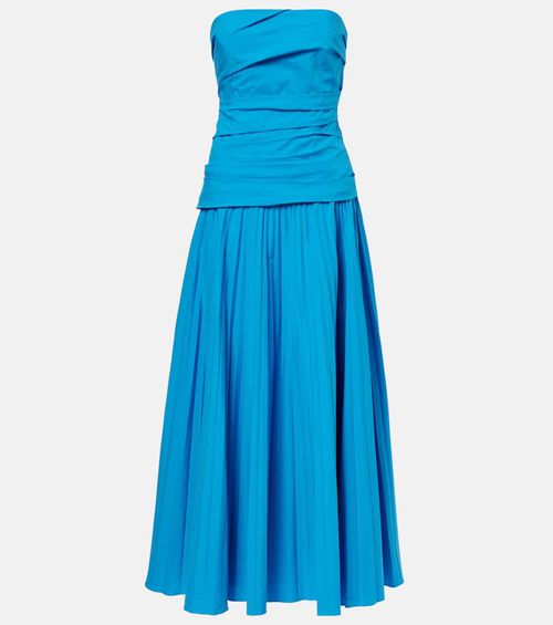 Arie strapless cotton-blend midi dress