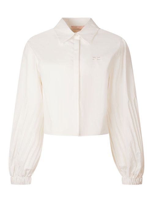 Girls White Solid Shirt