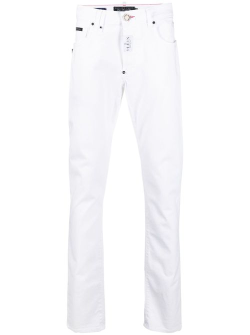 Low-rise straigh-leg jeans - White