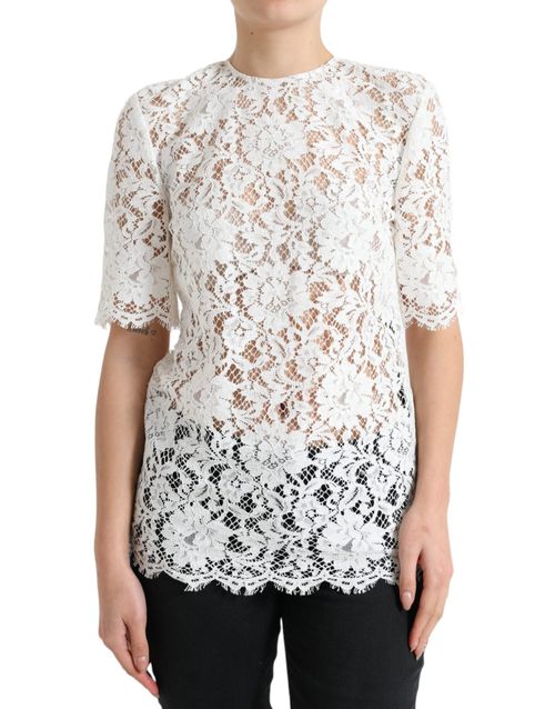 Floral Lace Blouse — White