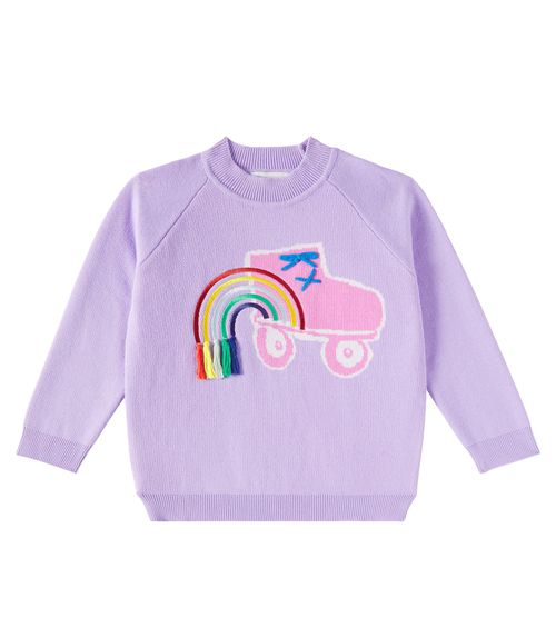 Stella McCartney Kids Embroidered cotton jersey sweatshirt