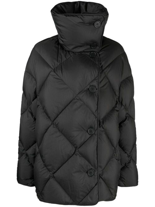 Cozy Queen stand-up collar puffer jacket - Black