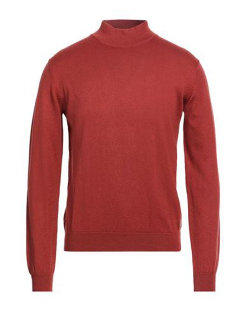Natural Feeling Man Turtleneck Rust Size M Cotton, Wool
