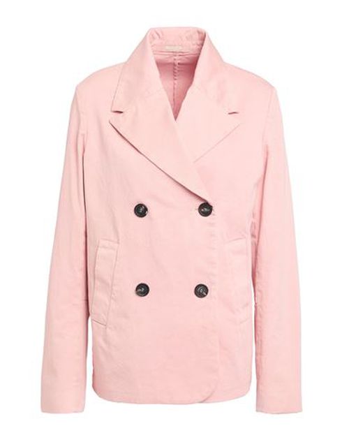 Woman Blazer Pink Size L Cotton