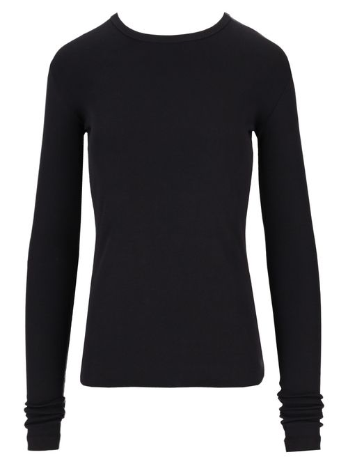Black Solid Crew Neck T-Shirt