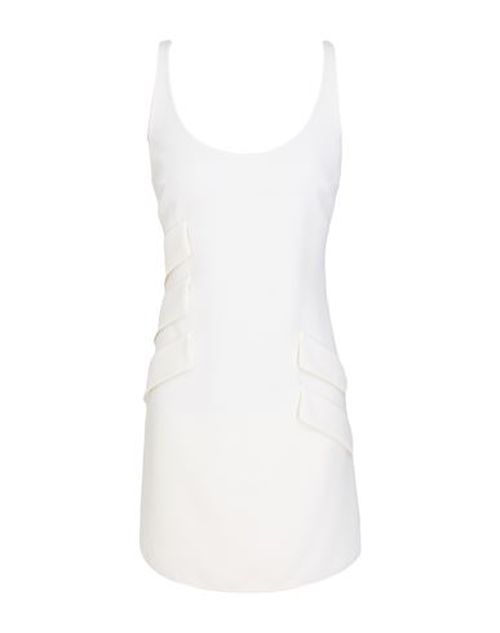 Woman Mini dress Off white Size 4 Polyester, Virgin Wool, Elastane, Polyamide
