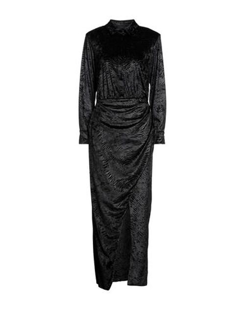 Woman Maxi dress Black Size 4 Polyester, Elastane