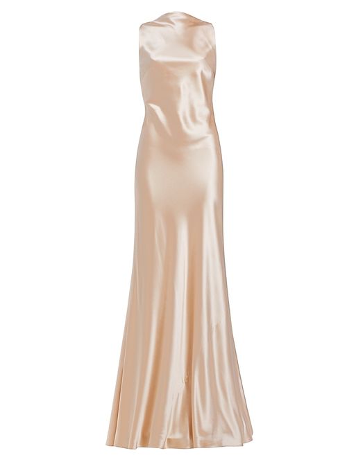 Women's Charlie Crepe Satin Gown - Dahlia
