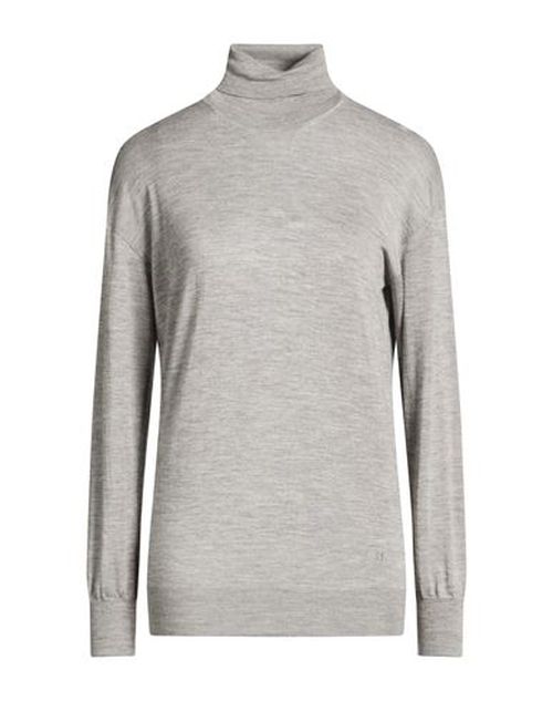 Woman Turtleneck Grey Size S Cashmere, Silk